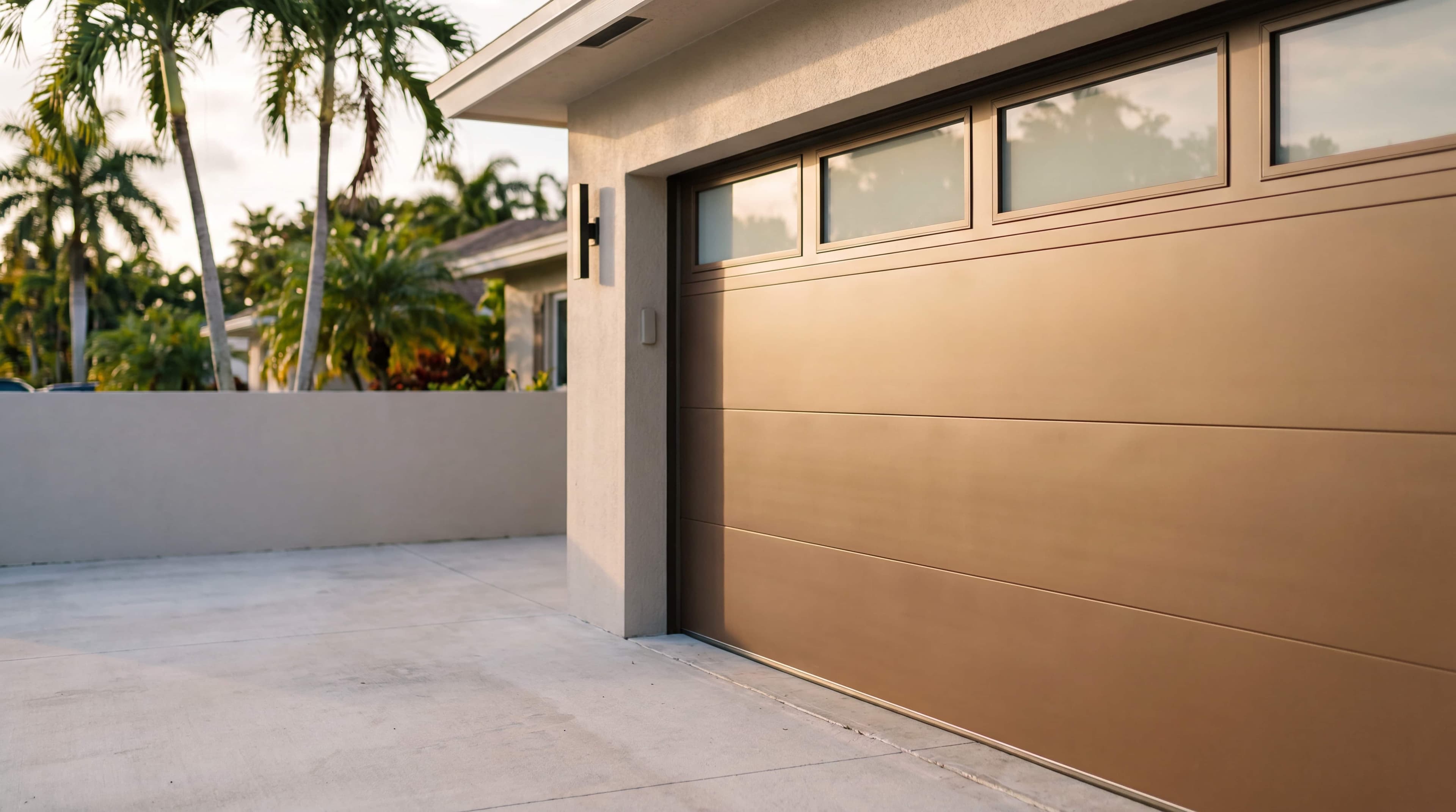 New garage door installed on a South Florida home